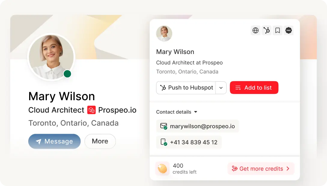 on professional profiles